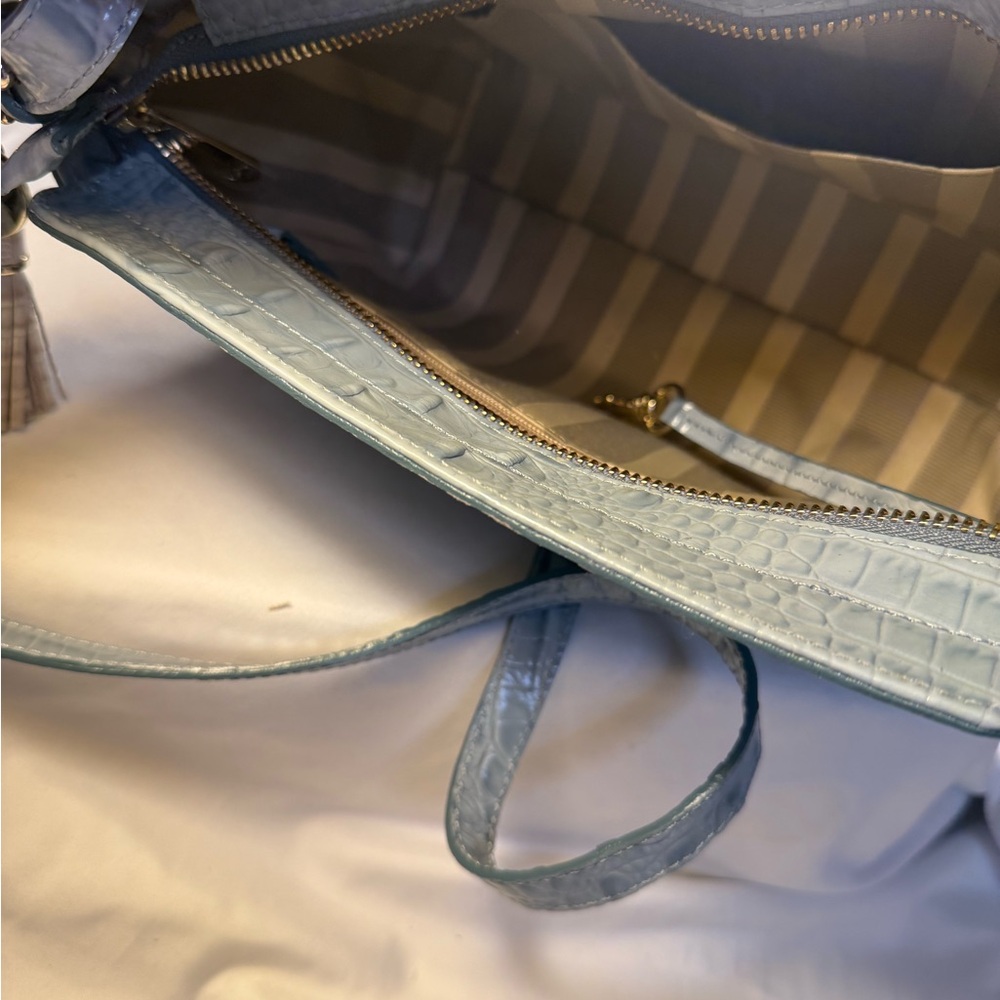 Brahmin Carrie Crossbody Sky Viognier Genuine Leather Bag NWOT - Picture 8 of 13